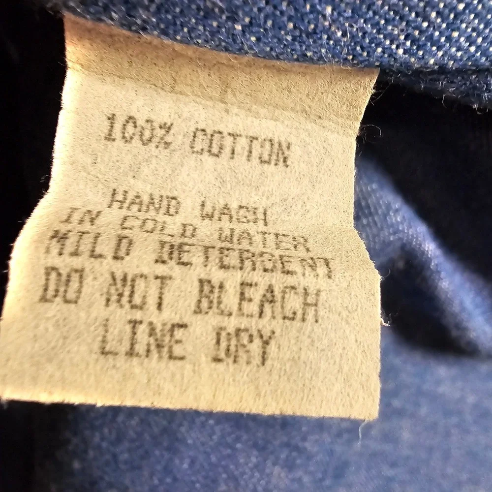 Spencer Creations Tucson Blue Denim Studded Western Vest Small Made in USA VTG